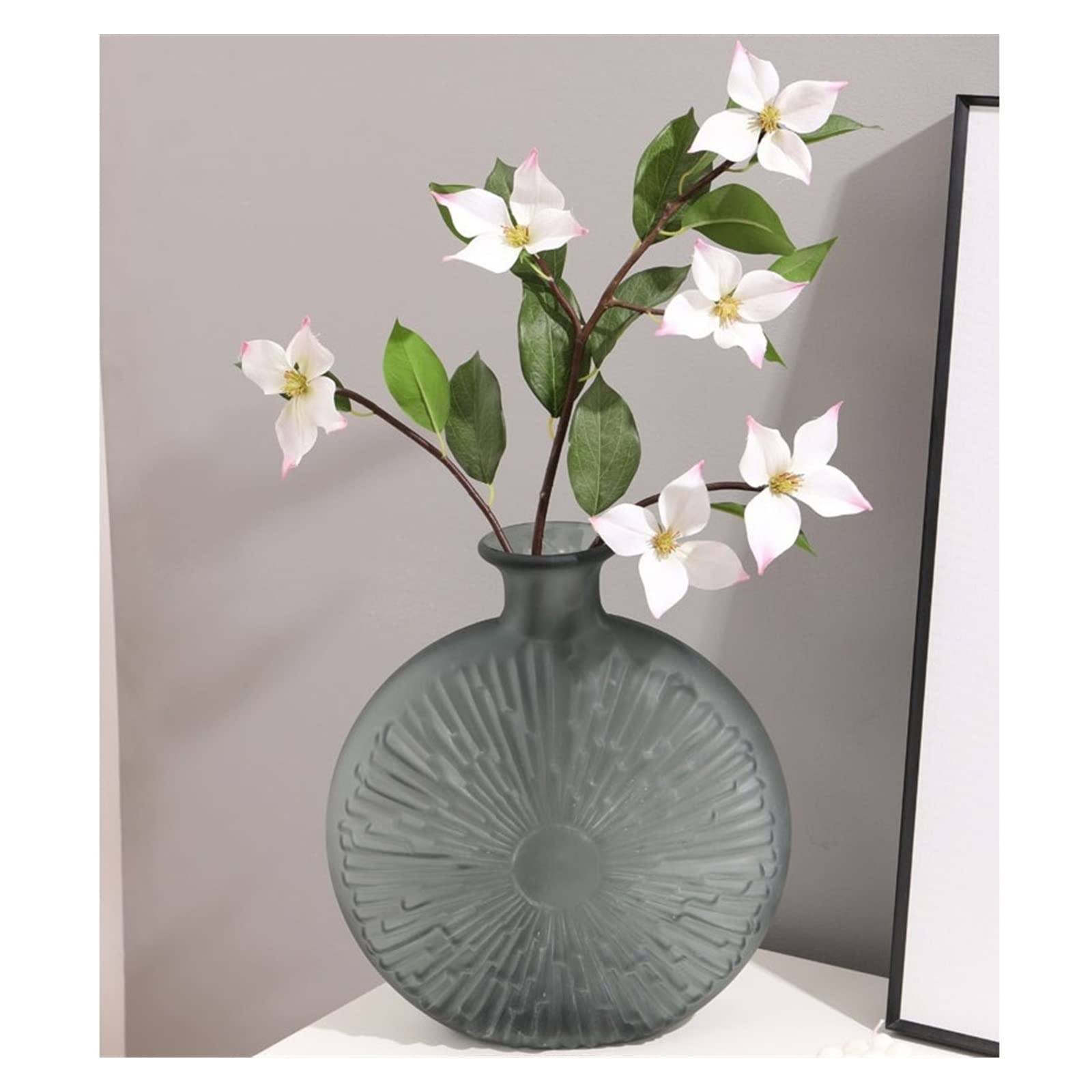 flower vase Creative Nordic Light Luxury Glass Vase Decoration, Living Room Flower Arrangement, Table Top, Aquatic(Small)