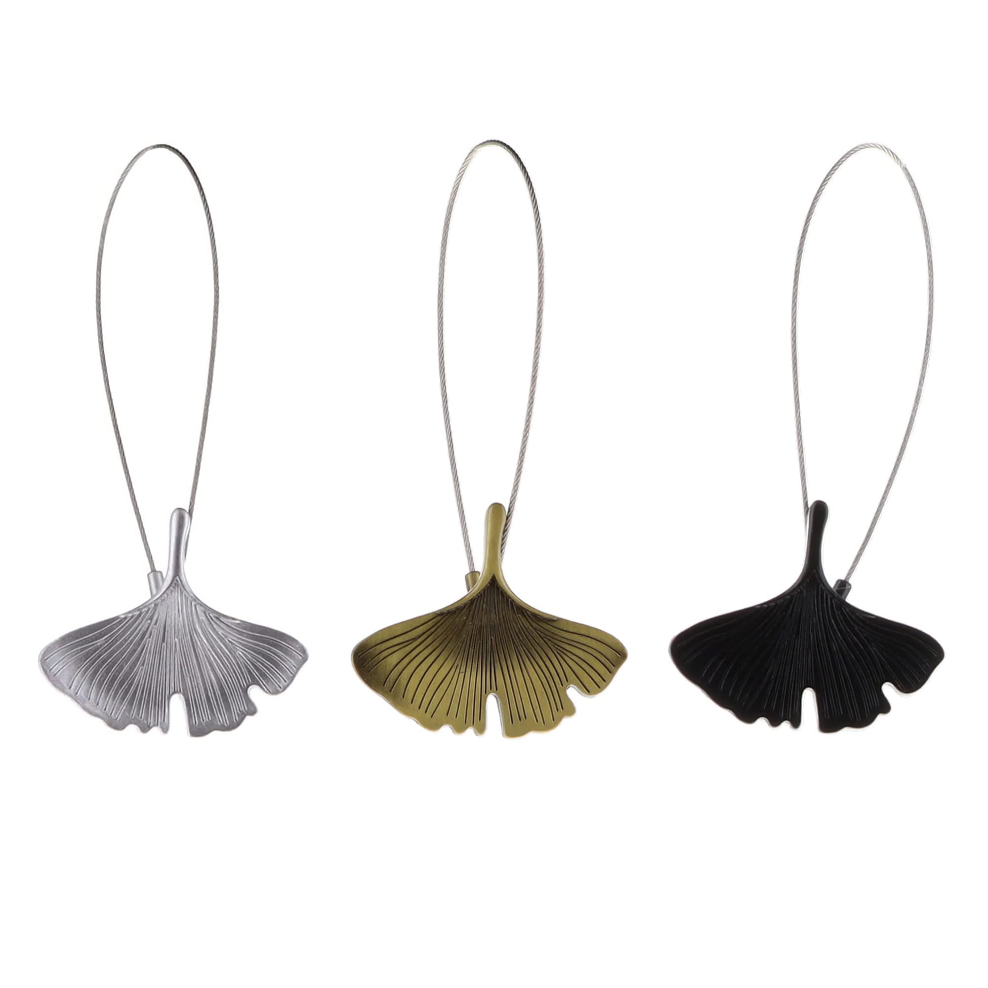 Anthropologie Gingko Leaf Tieback 2 Sets (4) NIP Amazon.com: Set of 2 Magnetic Curtain Tiebacks with Black  main image 2