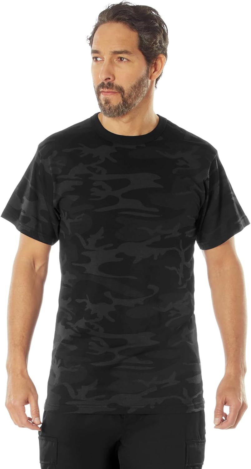 Rothco Midnight Camo T-Shirt – Comfortable Crew Neck Camouflage Tee Shirt