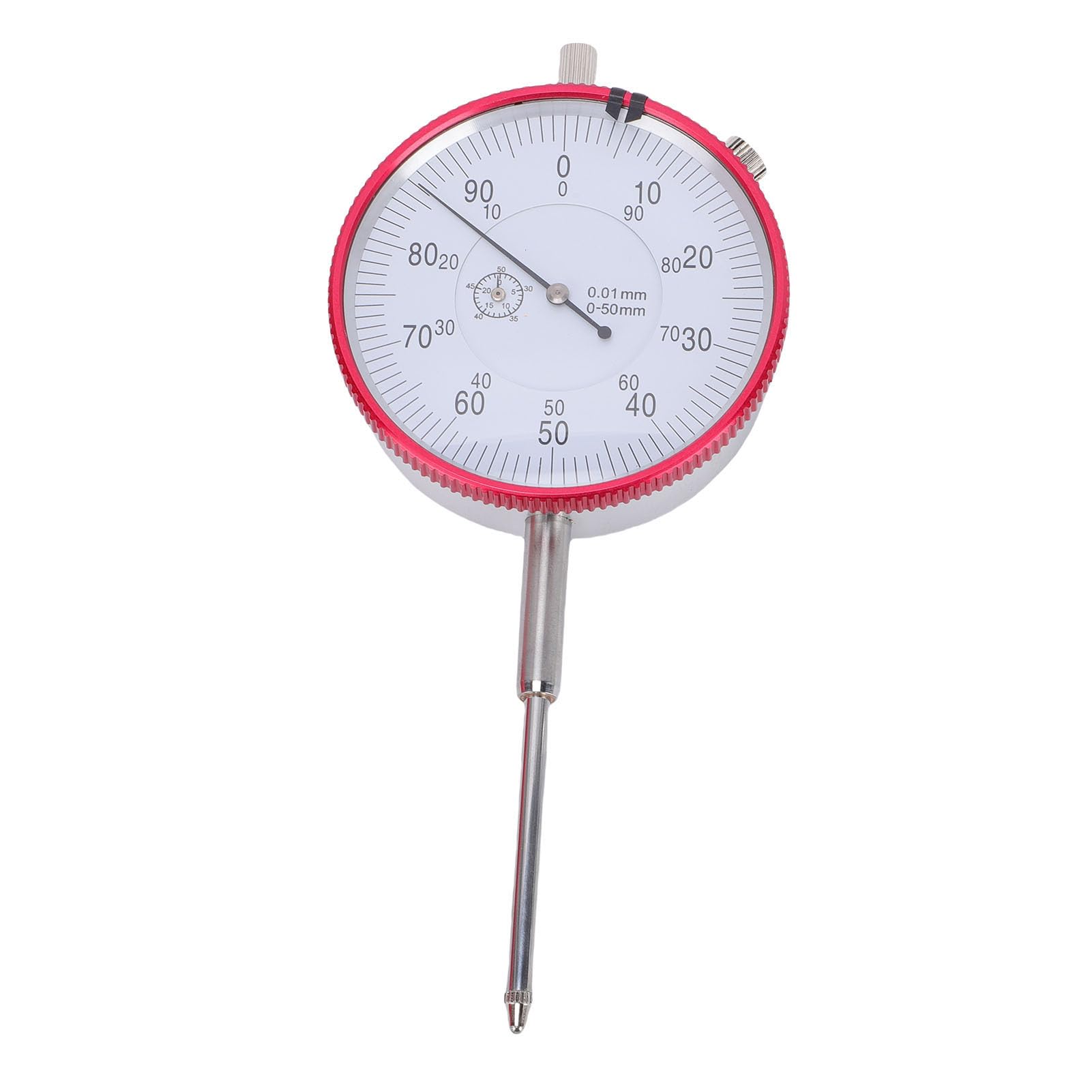 Präzisions-Zeiger-Messuhr, Verriegelter, 0-50 mm Messbereich mit 0,01 mm Genauigkeit, Rostfreie Edelstahl Ausführung für Werkstatt und Maschinenbau