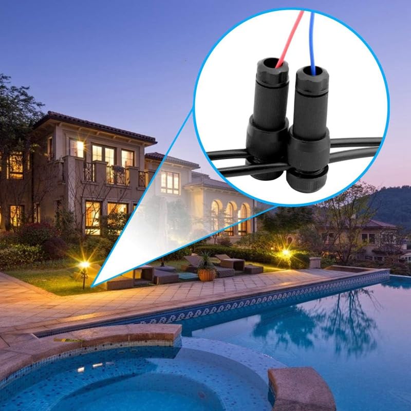 Wiring Connecting Terminals - 50Pack Landscape Lighting Connectors Garden Light Cconnectors Waterproof for Cable Landscape Light Connectors - (Color: Black)