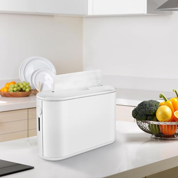 Countertop Paper Towel Dispenser, Commercial Hand Towel Dispenser for Kitchen Bathroom Hotel Resturant Non-Slip Bottom Visible Window Napkin Holder Multifold Hand Paper Holder(white)