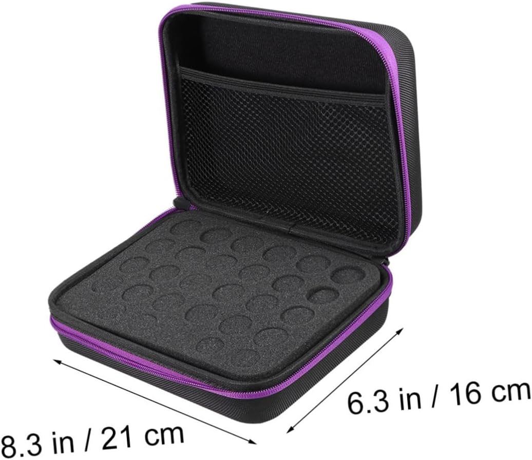 2pcs Essential Oils Storage Holder Slots for Bottles Portable Eva Case Shockproof Design for Travel and Essentials