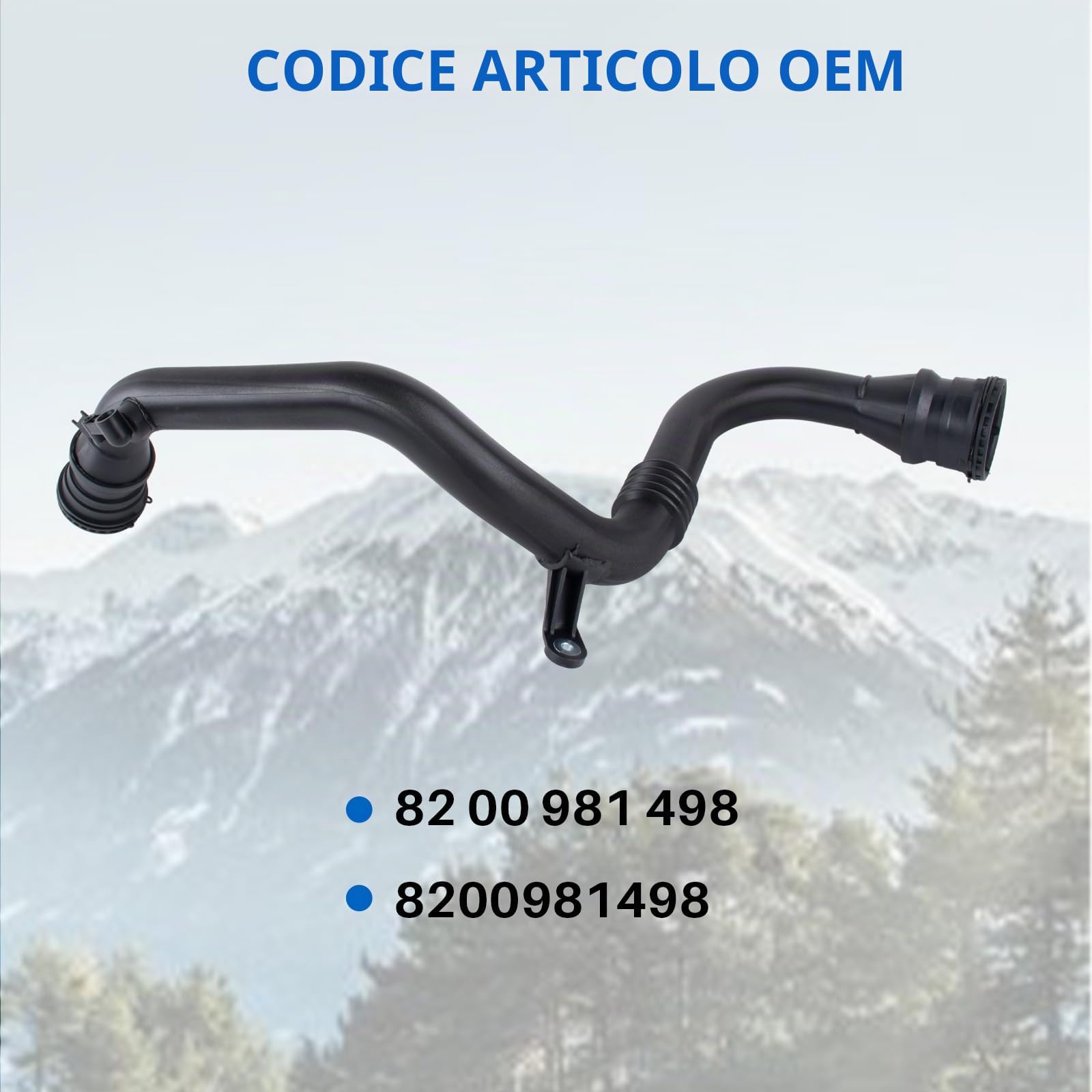 Tubo turbo, tubo aria di sovralimentazione, intercooler, tubo turbo, manicotto intercooler, tubo intercooler Fluence Megane III CC Scenic III 1.5 DCI 8200981498