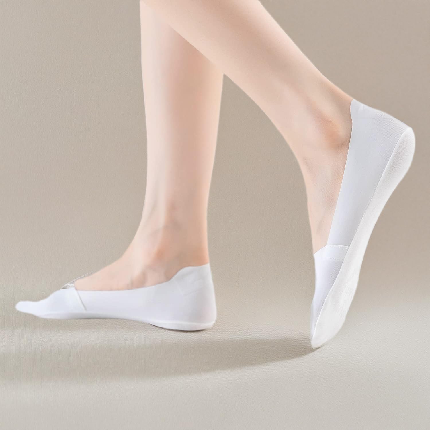 VFM 6/8 Pairs Women's No Show Ultra Low Cut Liner Socks - Ice Feeling, Non-Slip, Invisible, Thin - Image 10