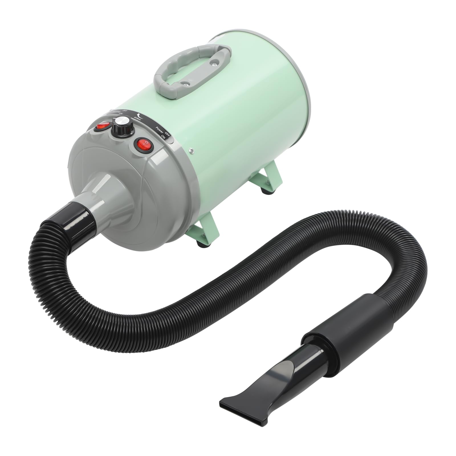 Sèche-cheveux pour chien avec 4 buses – 2200 W – Souffleur professionnel pour chiens et chats (vert)