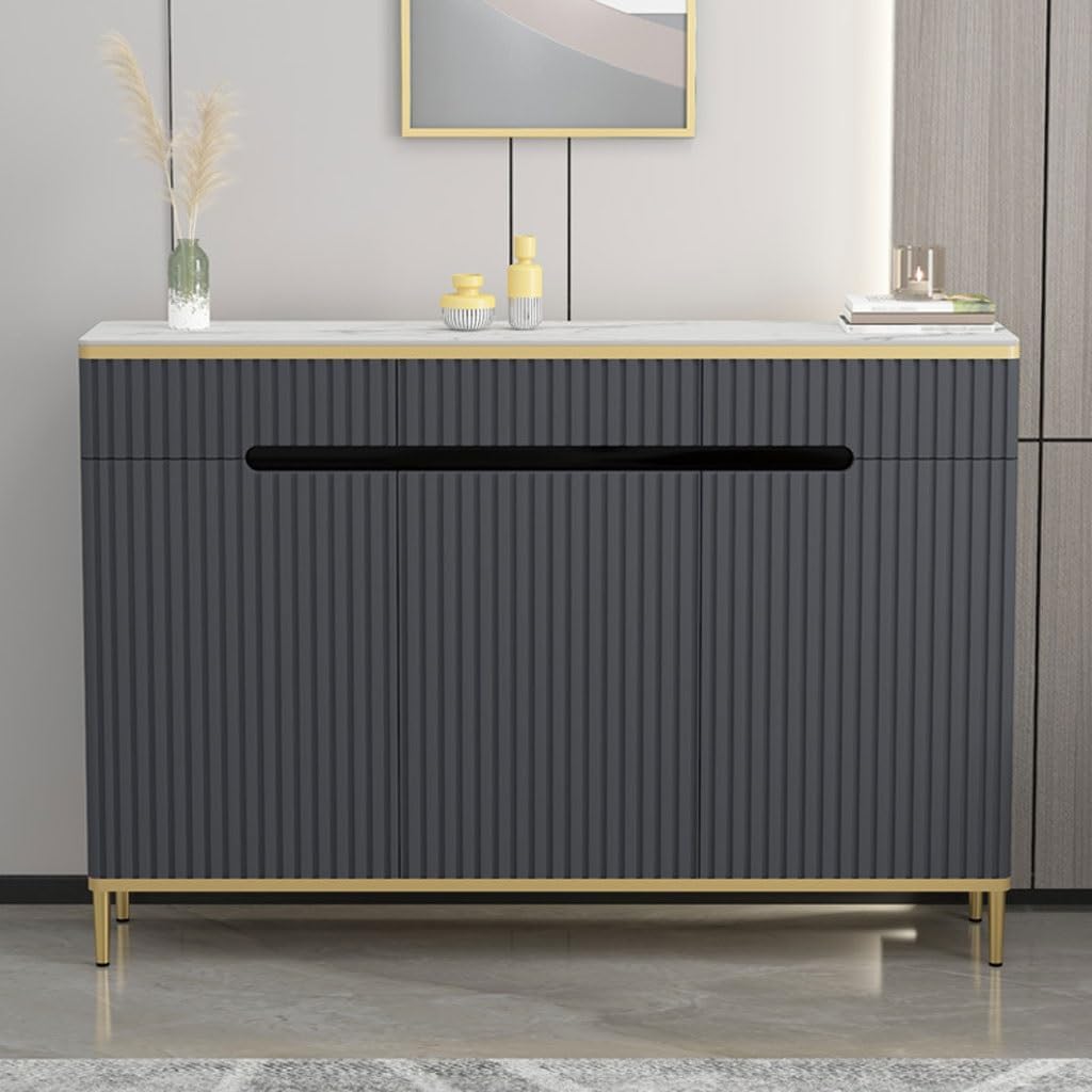 Sideboard Buffet Cabinet Rock Board Light Luxury Dining Sideboard Storage Cabinet Kitchen Cabinet Cupboard Home Tea Cabinet Living Room Cabinet Kitchen Storage Cabinets