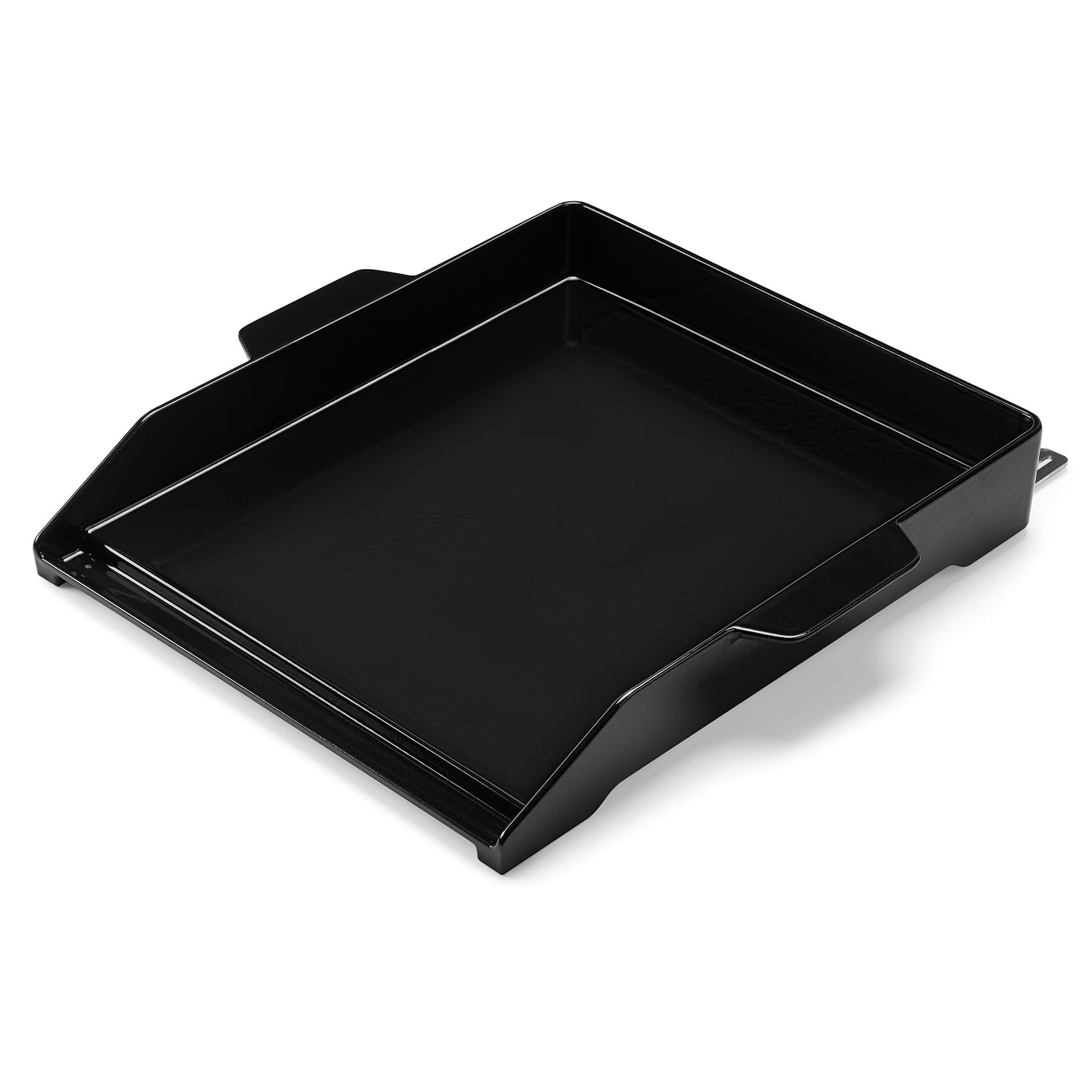 onlyfire Plancha de Hierro Fundido para Barbacoa, Plancha Universal con Soporte Ajustable para la Mayoría de Las Barbacoa de Gas, Esmaltada, Placa con Asas para Barbacoa Weber, Enders