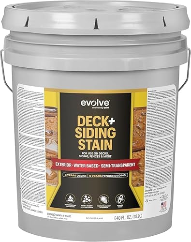 Evolve Semi-Transparent Deck & Siding Stain, (New Redwood), 5 Gallon