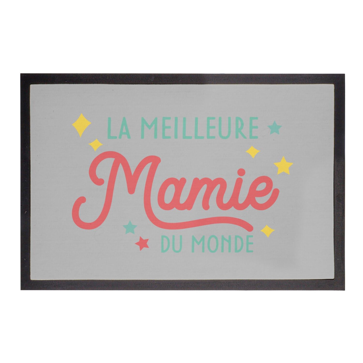 Paillasson Gris Meilleure Mamie du Monde Tapis Entrée 60x40