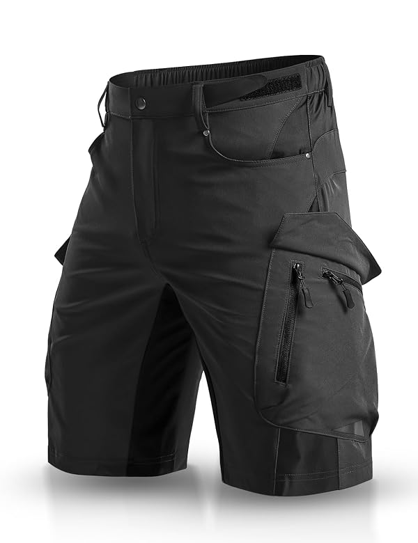 XKTTAC Men's Outdoor Quick Dry Lightweight Cargo Shorts for Hiking, Casual, Camping, Tactical, Fishing, Golf, Travel with 6 Pockets (Black, 5X-Large) by XKTTAC - Used condition - US$37.04