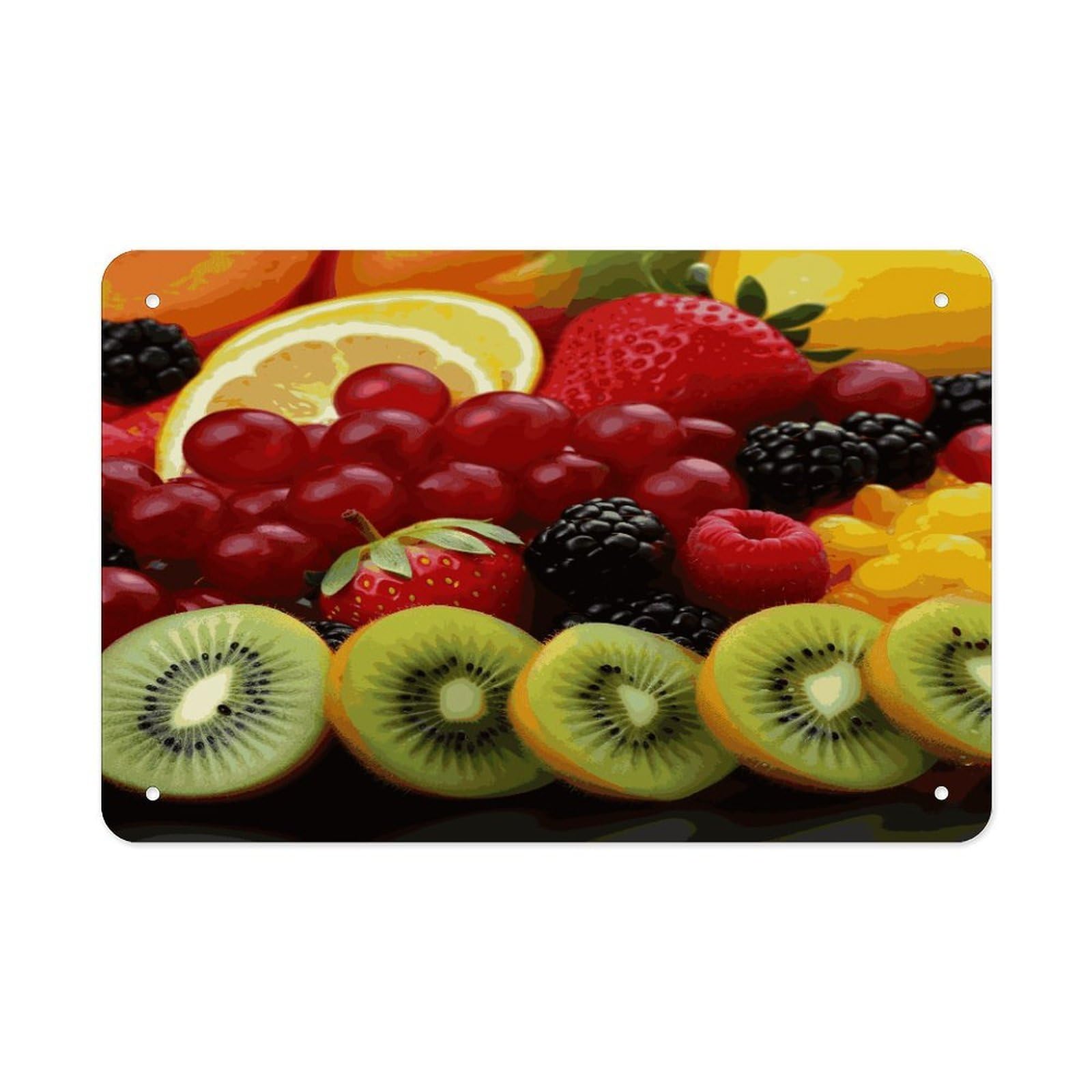 Fresh Fruit Metal Signs Wall Art Tin Sign