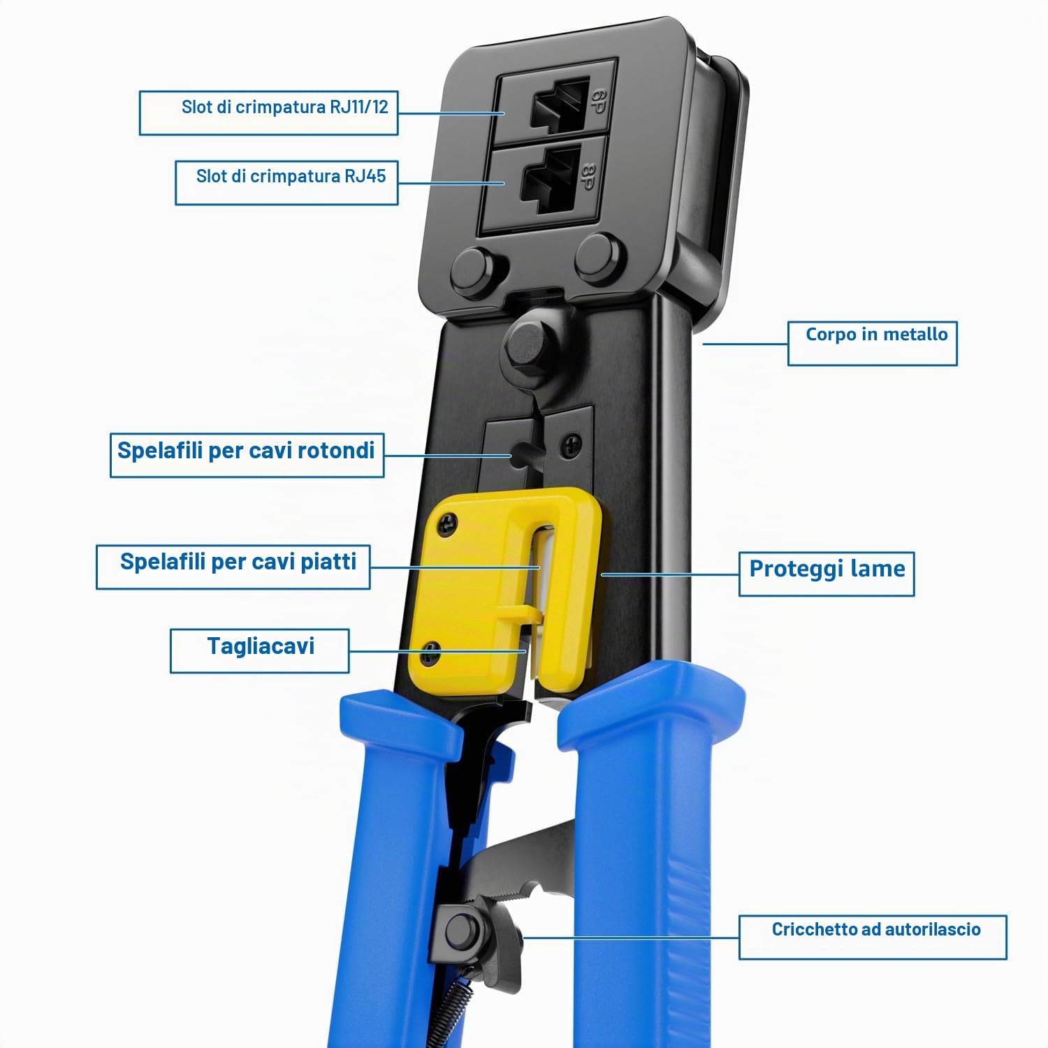 deleyCON 100m CAT7 Cavo Patch per Esterni Set di Installazione Incl. Pinza per Cavi a Crimpare & 50 Connettori RJ45 - S/FTP 600 MHz 10 Gbit/s AWG 26 CU Rame - Resistente ai Raggi UV - Nero