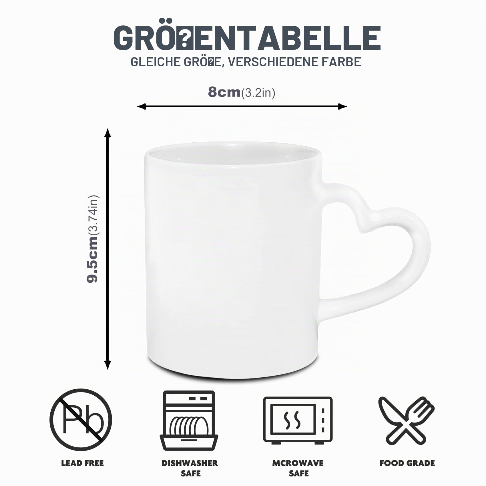 Sumex 24 Stück Sublimation rohlinge Sublimationtassen Sublimationsbecher Weiß Keramiktasse,11 Unzen für Kaffee Milch Tee