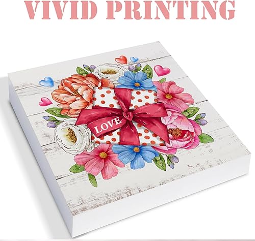 Vista 63 de Decoración de San Valentín, decoración del día de San Valentín, gnomos de San Valentín, camión, un camión cargado de amor, decoración de madera