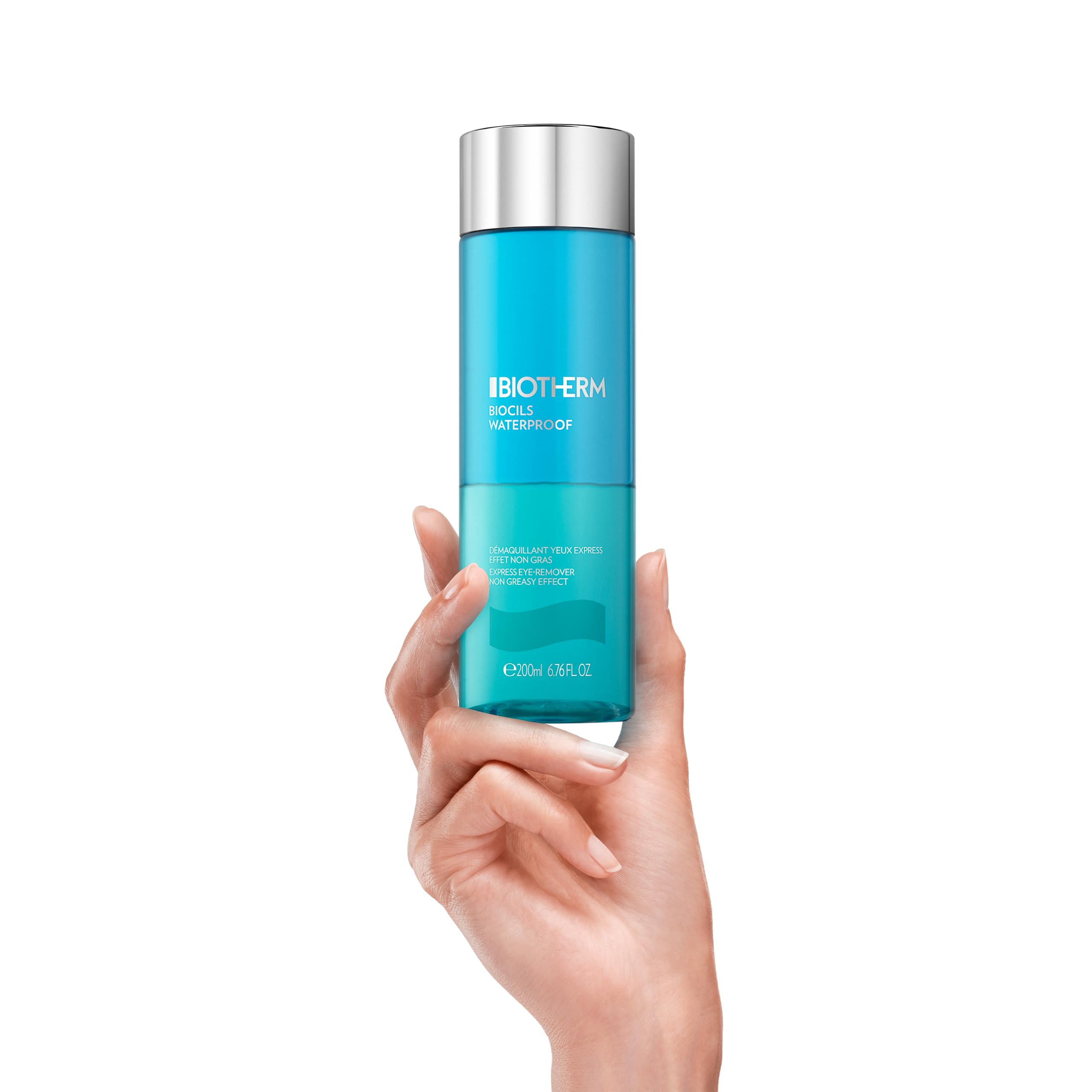 Biotherm Biocils Waterproof Augen Make Up Entferner Express, 200ml | Zwei-Phasen-Formel entfernt wasserfestes Make-up sanft und schnell. Nicht fettend, ideal für empfindliche Augen.