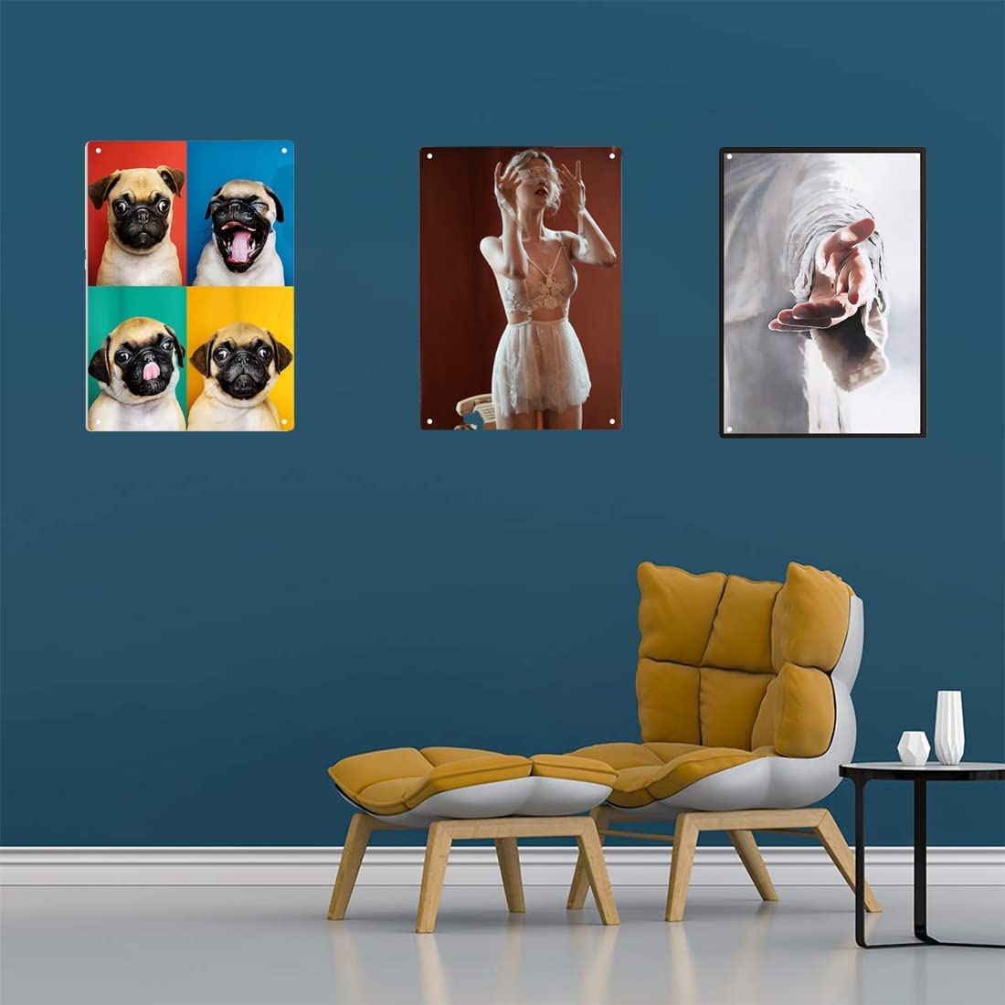 Caution Ohio Ahead-bord, metalen tinnen bord, grappige willekeurige meme- poster voor thuiskantoor, slaapkamer, bars, pub, man, grot, muurdecoratie, plaquettebord, 30 x 20 cm