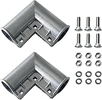 Vista 1 de VIVIDA Esquina de puerta de enlace de cadena de 1-3/8 pulgadas, codo de puerta de valla de aluminio de 90 grados, accesorios de valla de eslabones