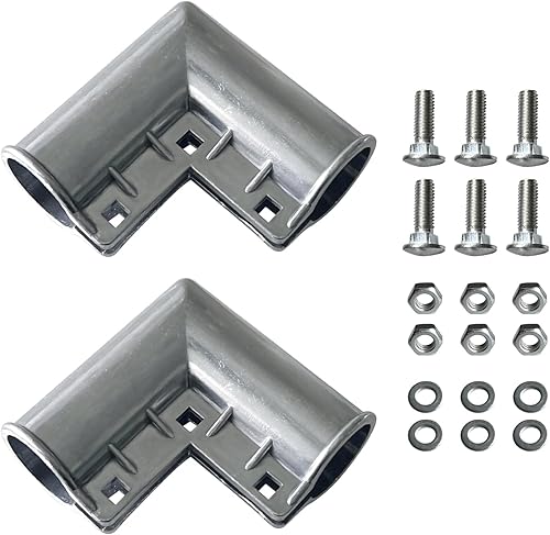 VIVIDA Esquina de puerta de enlace de cadena de 1-3/8 pulgadas, codo de puerta de valla de aluminio de 90 grados, accesorios de valla de eslabones