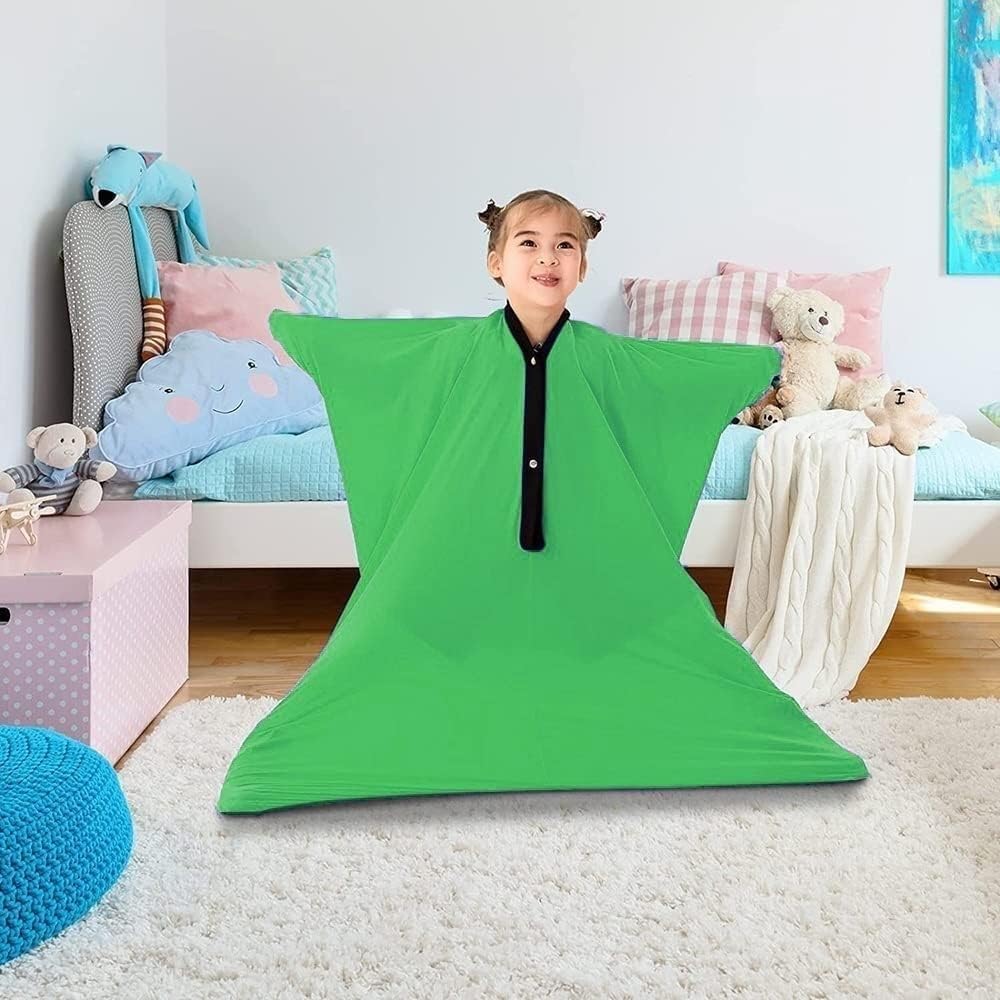 Calzino sensoriale per Adulti, 65" x 29", Avvolgente, Elastico, per alleviare Lo Stress, Adatto ad Adulti con autismo e ansia (Verde, M)