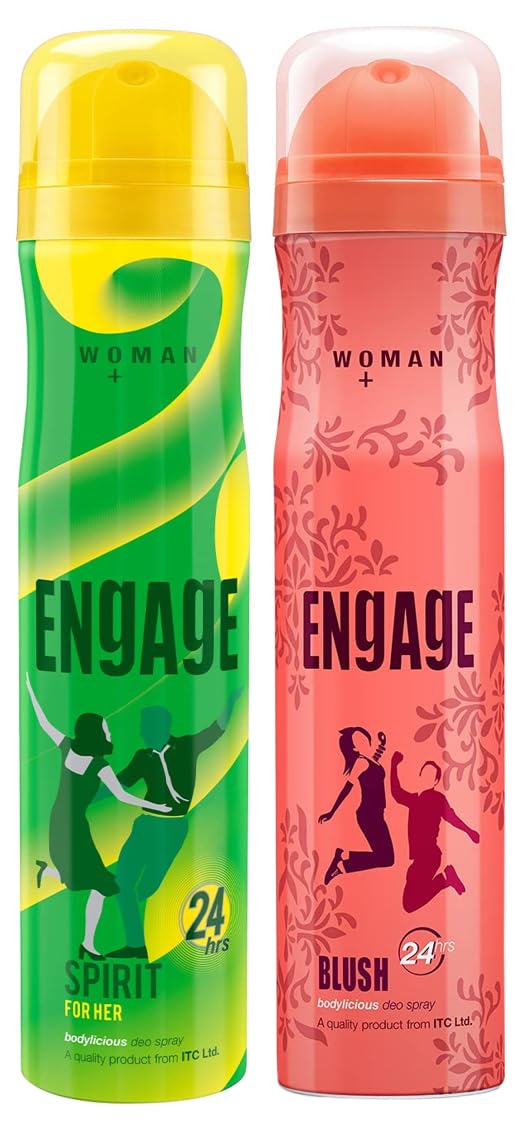 Engage Spirit For Her Deodorant Spray For Women, Cheerful & Jolly, Skin Friendly, 150Ml & Blush Deodorant For Women, Fruity And Floral, Skin Friendly, 150 Ml-image-6