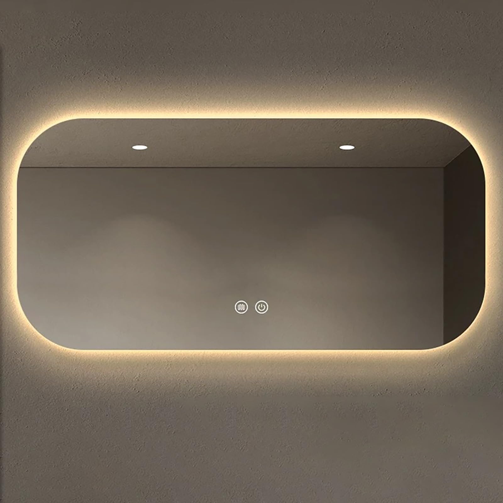 Miroir de salle de bain LED intensité réglable 60x80 cm