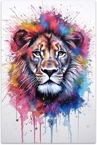 Miniatura 14 de COTAIL Lienzo sin marco para decoración de pared de dormitorio, oficina, 18 x 12 pulgadas, decoración de pared de pavo real azul para sala de estar