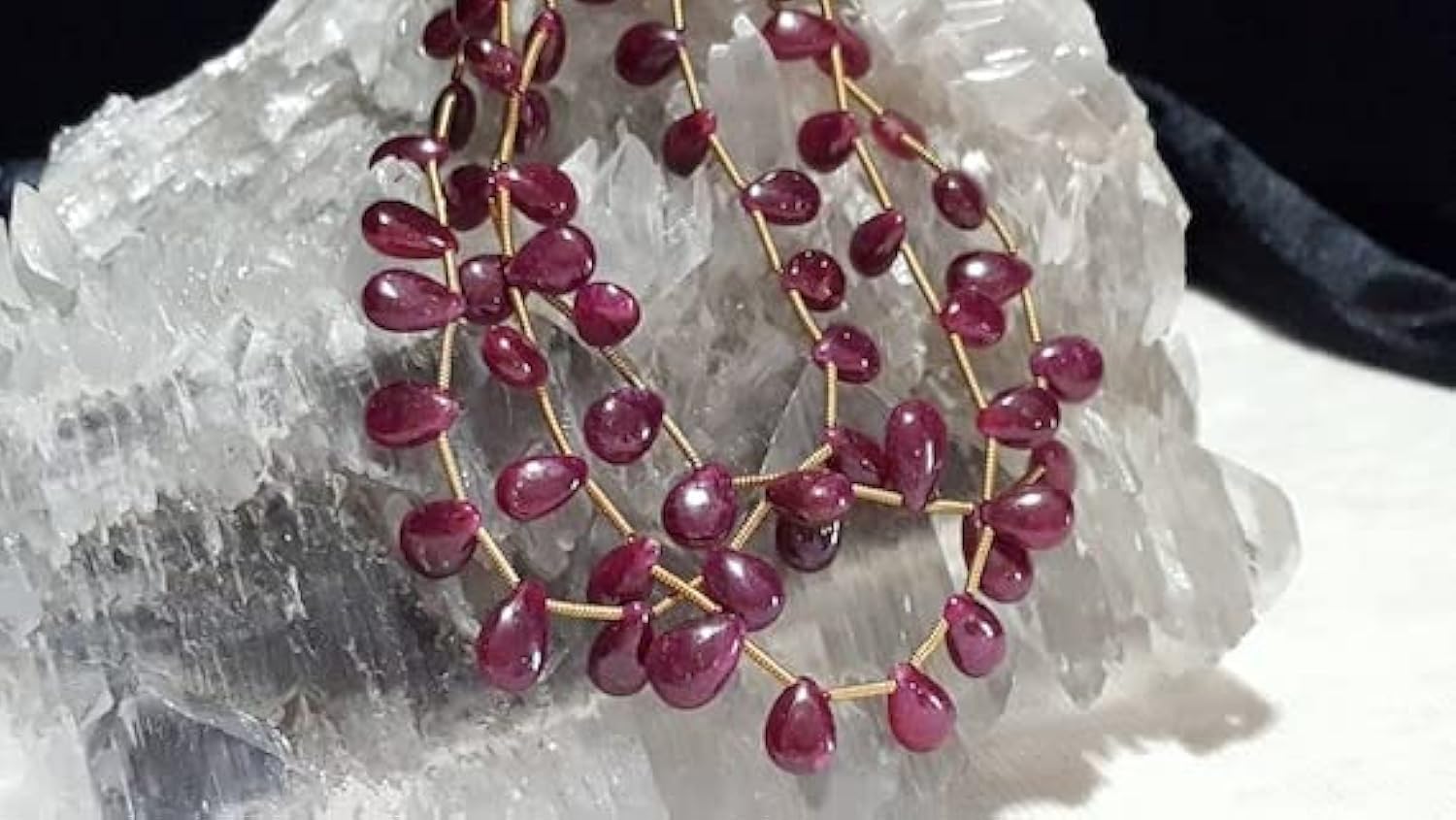 Ruby flat drop beads LKBEADS pour création de bijoux uniques de 7 à 10mm