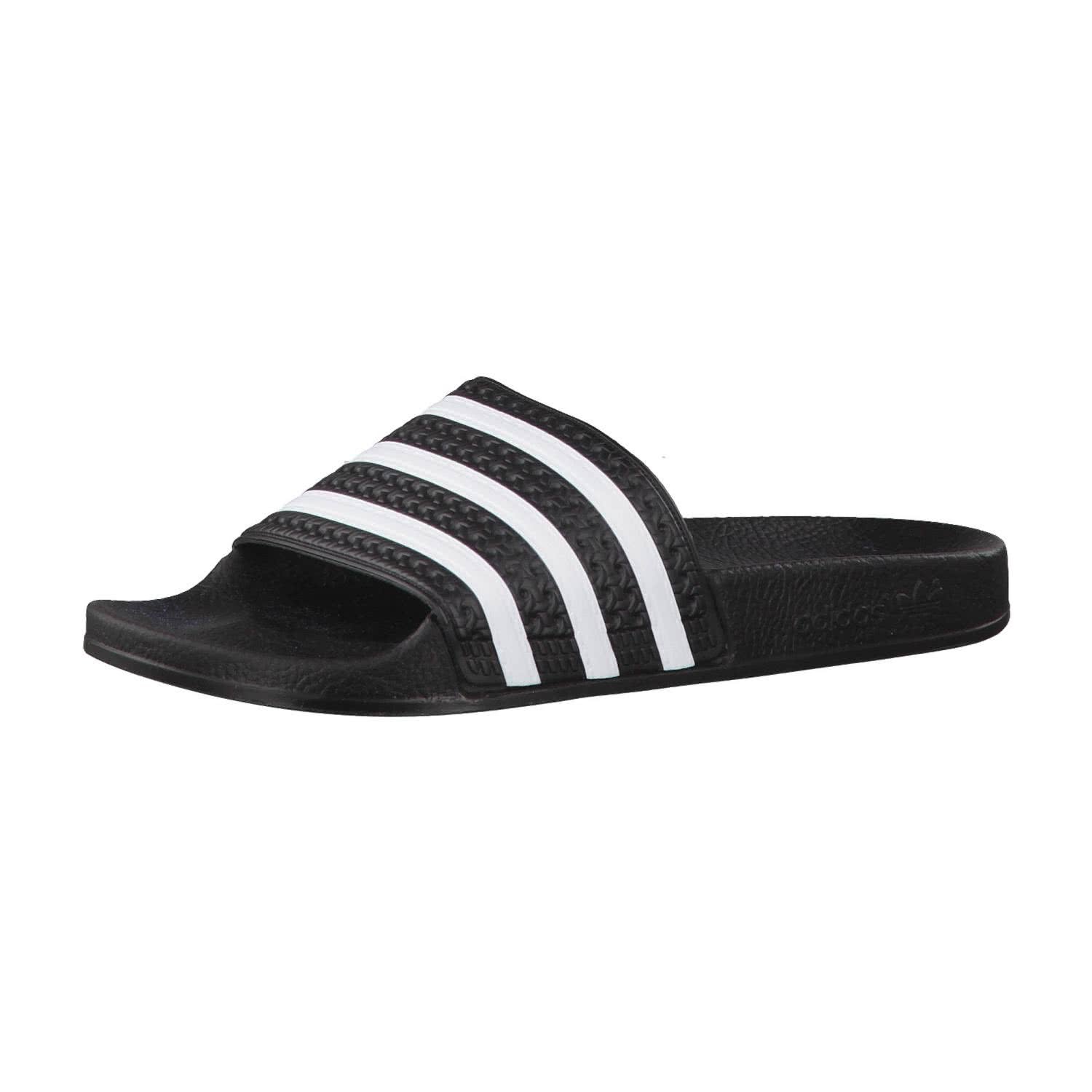 adidas Homme Adilette Chaussures de Plage Piscine, Black White Black 280647, 48.5 EU