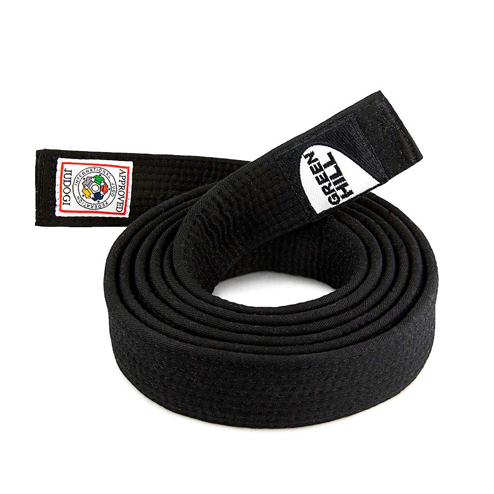 GREEN HILL Cintura Nera Omologata IJF Approved Judo GI Belt