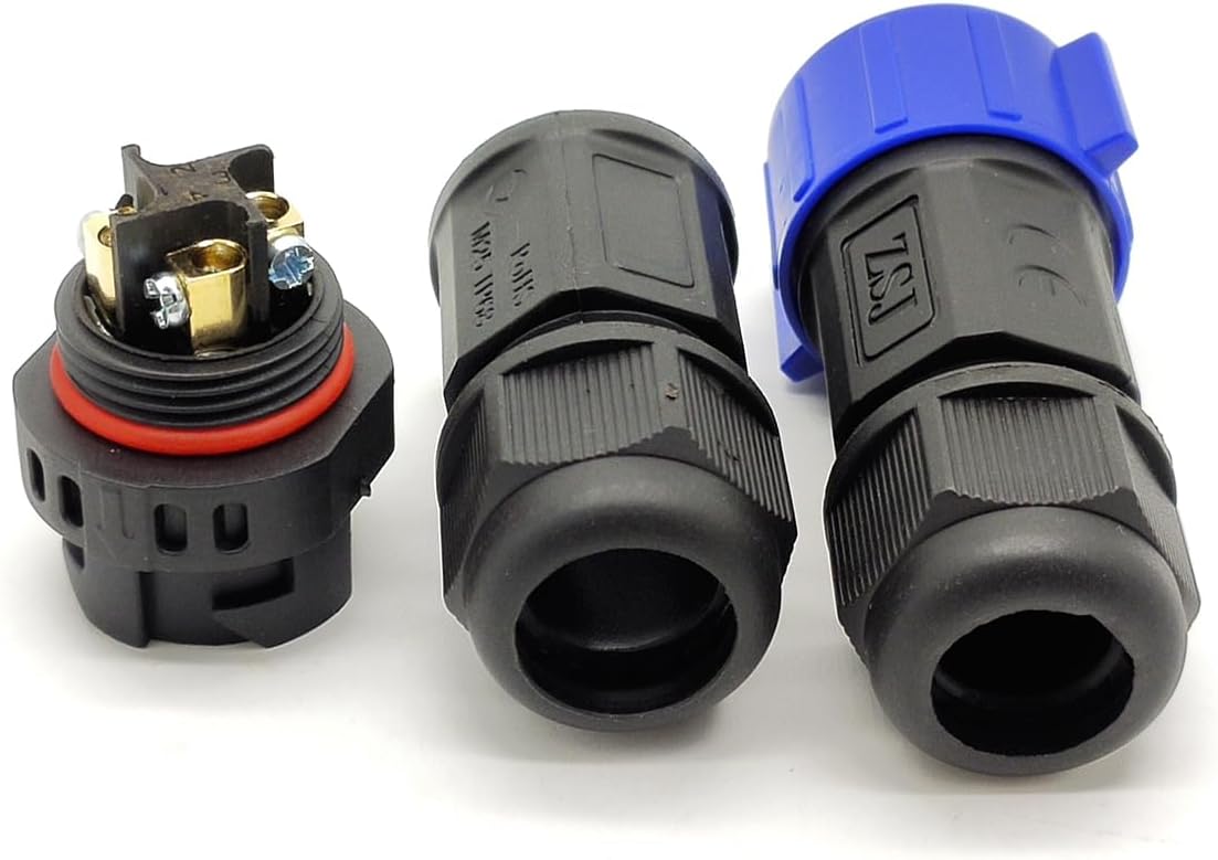 M25 Bayonet Waterproof Connector 4 Pin 14Awg Screw Type Connector Plant Growth Lamp Power Connector 35A Current IP68