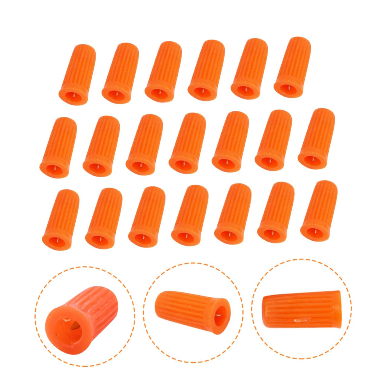 Baluue 20pcs Glue Bottle Mouth Tip Eyelash Glue Bottle Needle Anti-blocking Glue Bottle Pin Glue Accessory Small Size Easy to Use