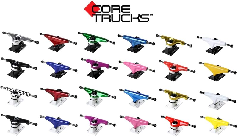 Camiones Core Skateboard - Aleación de aluminio, bujes premium - Elegir color/tamaño