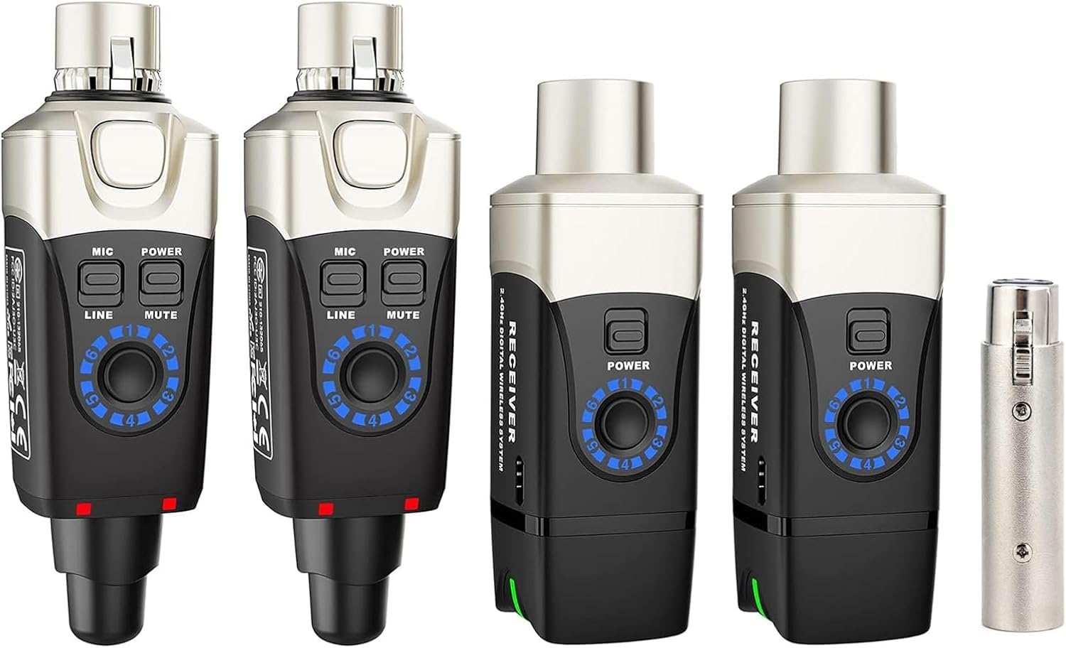Xvive XV-U3D Stereo Audio Aktarımı için Çift Alıcı ve Vericili Kablosuz Bağlantı Sistemi