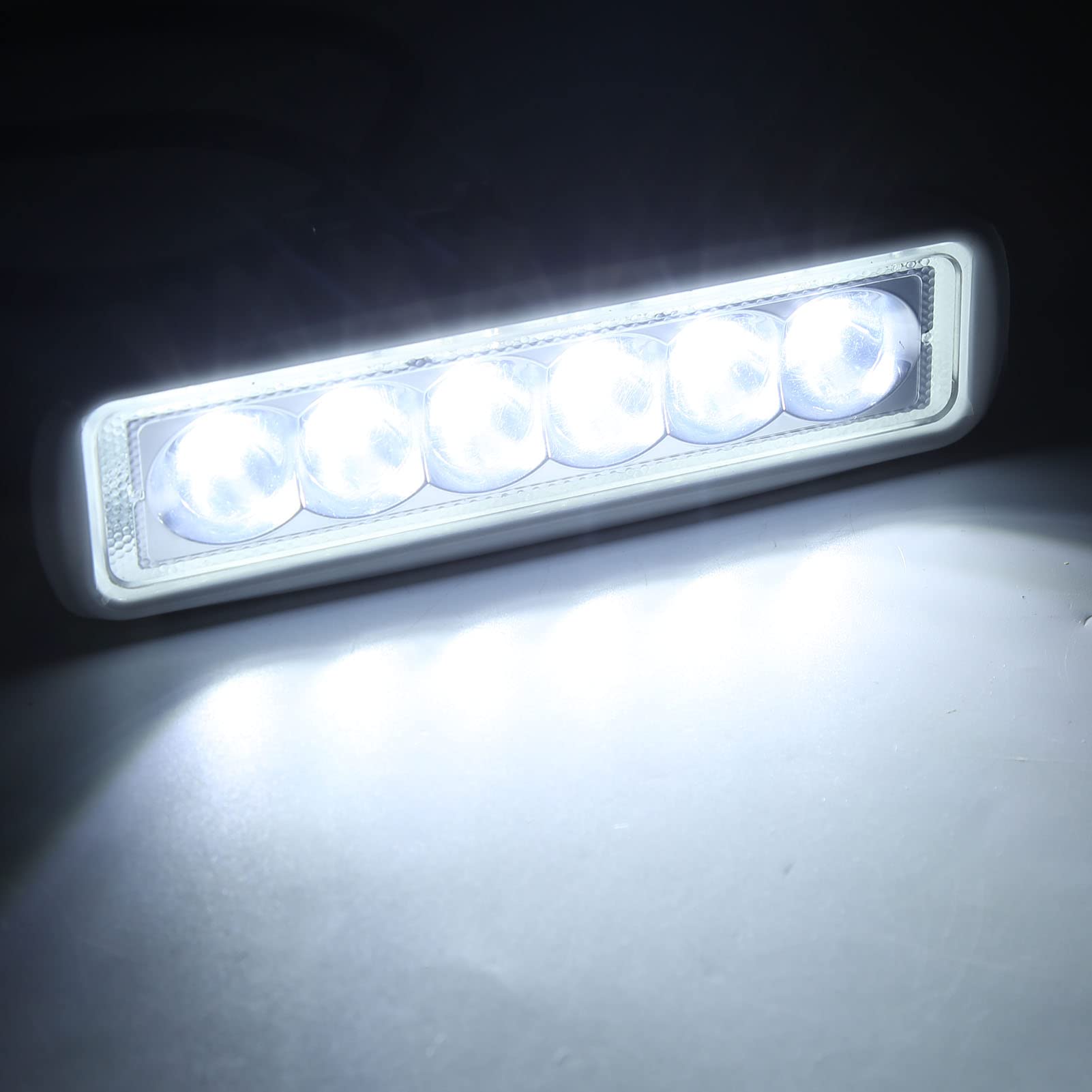 OUKENS Feux de navigation LED pour navires, 12 V à 24 V CC, Lampe de travail LED étanche pour bateaux, adaptée à l'éclairage extérieur de voitures, Yachts(BLANC)