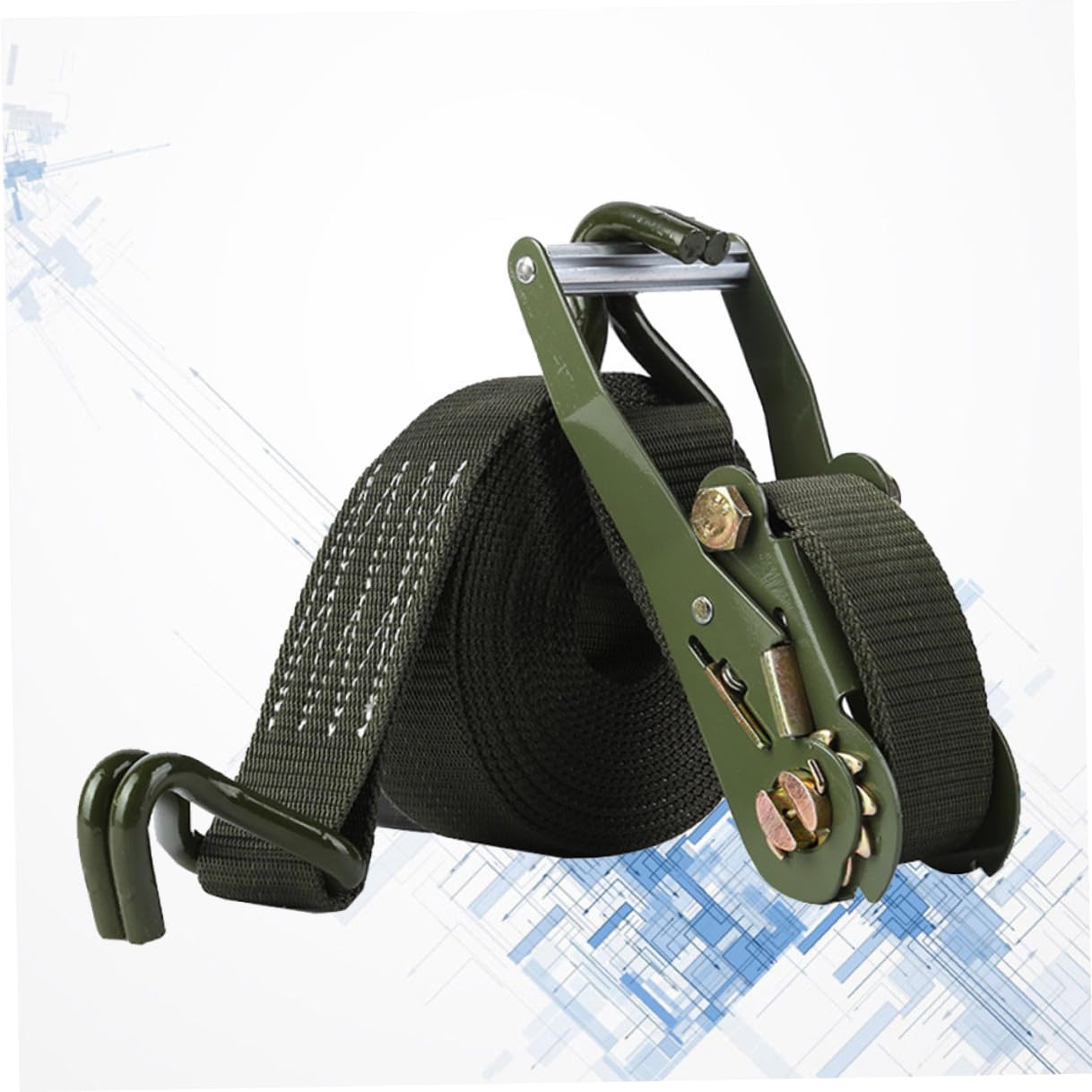 OUNONA 6m Spanngurte mit Ratsche aus Polyester 5cm Breite LKW Zurrgurte für Motorrad und Fahrzeugtransporte Metallverschluss mit Druckpunkten Zur Ladungssicherung