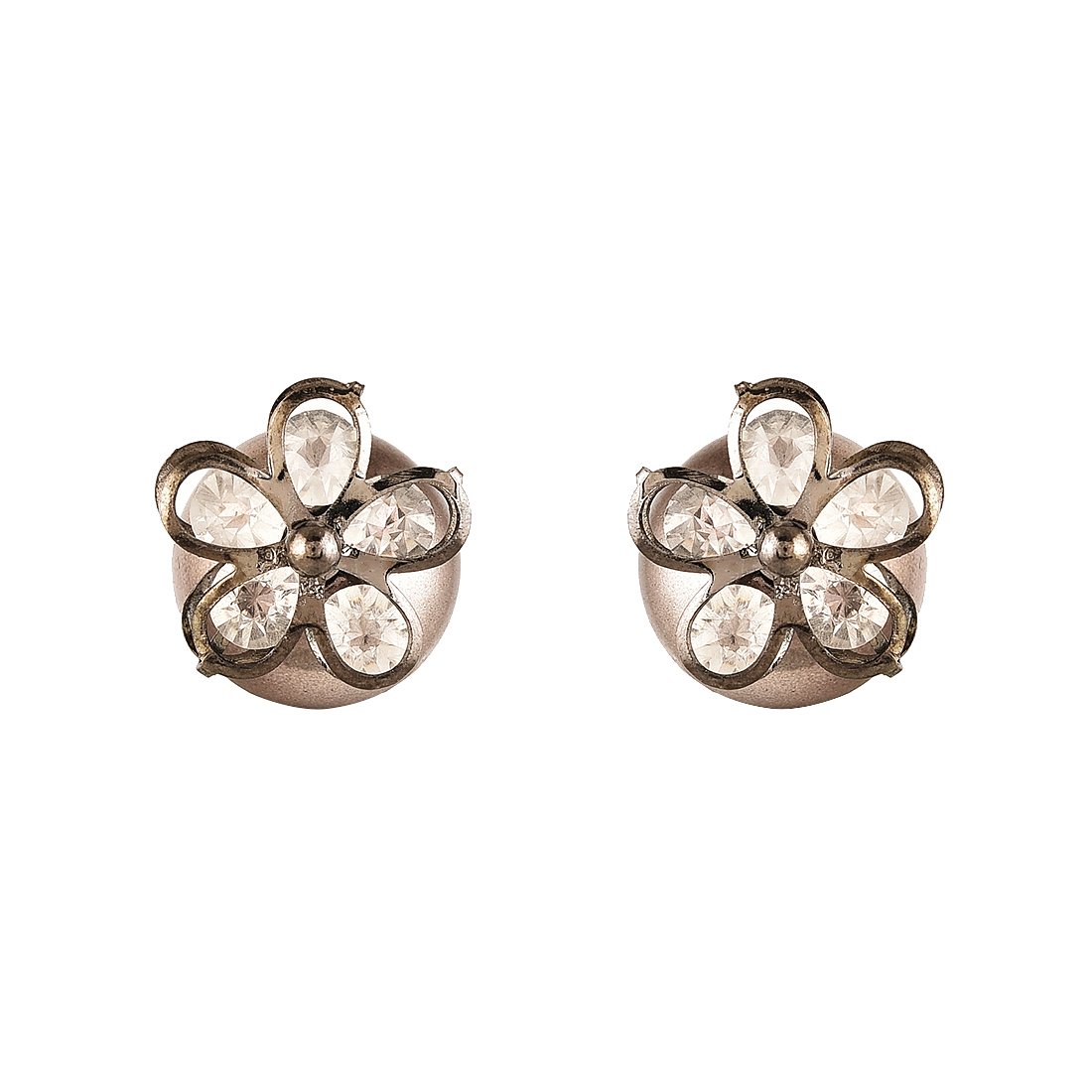 Zeneme Earring Rodium Plated Cz Diamond Flower Shaped Designer Stud Earring Jewellery For Girl And Women (B06XVCVKDR) Amazon Price History, Amazon Price Tracker