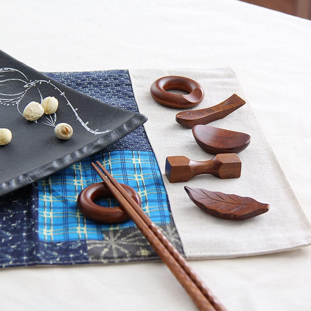 Dumbbell Shape Wood Pillow Chopstick Rest Tableware Kitchen Tool Food Sticks Chopsticks Holders
