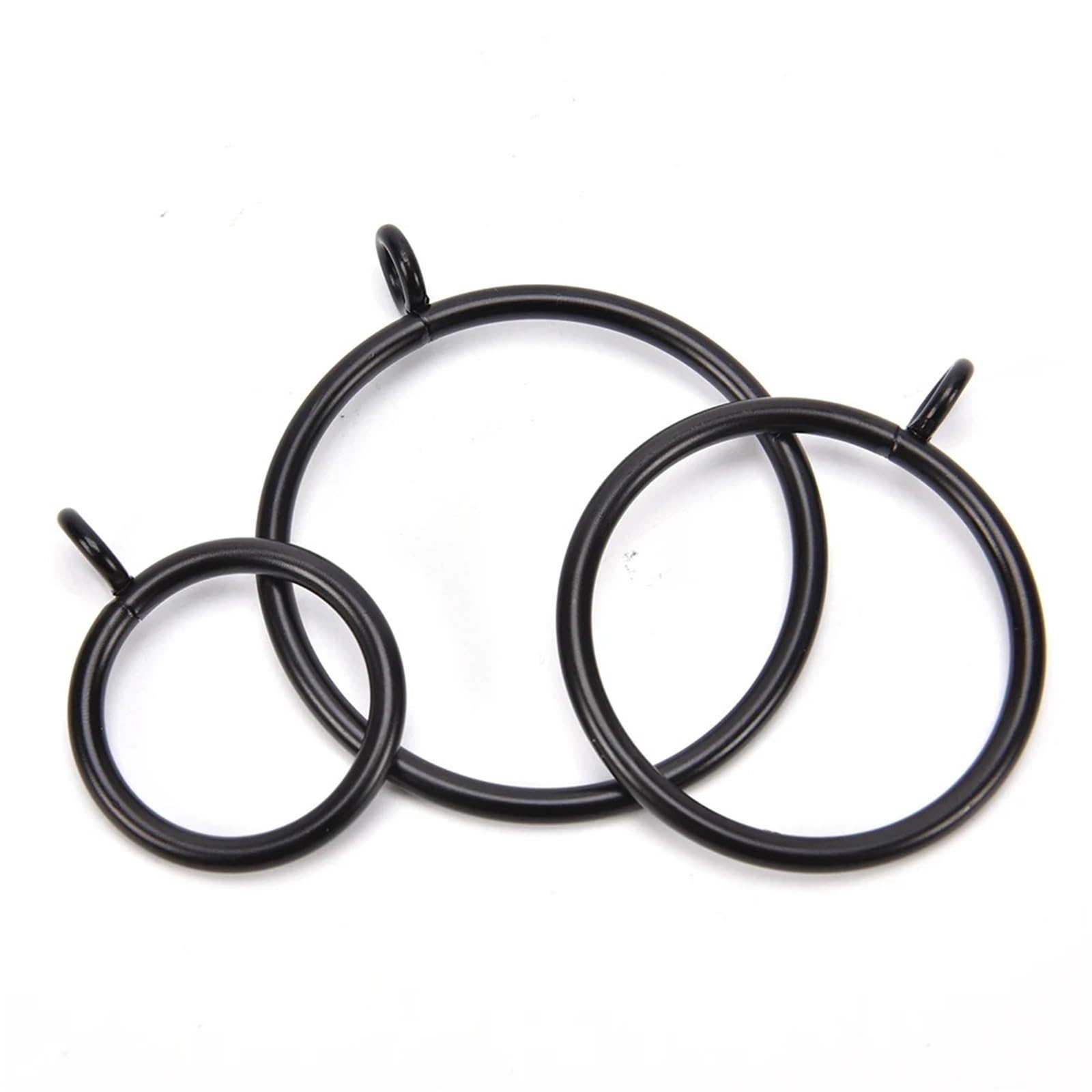 40 Stück 25/28/38/45/55 mm Gardinenstangen Metall Vorhangringe Hängeringe Essential Home Products Für Fenster Und Türen(38mm Black)