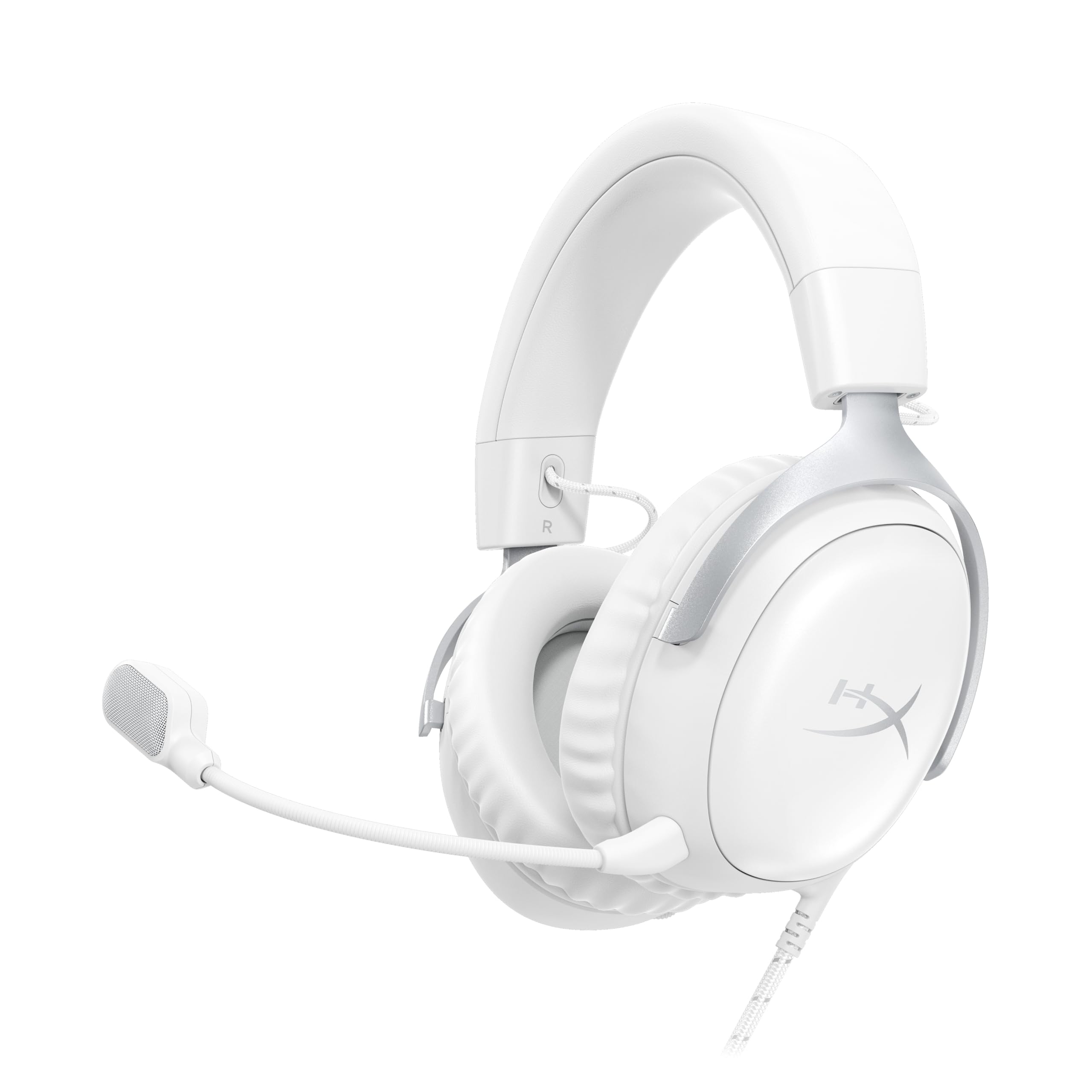 HyperX Cloud III, Cuffie da Gaming, Connessione Cablata, Bianca