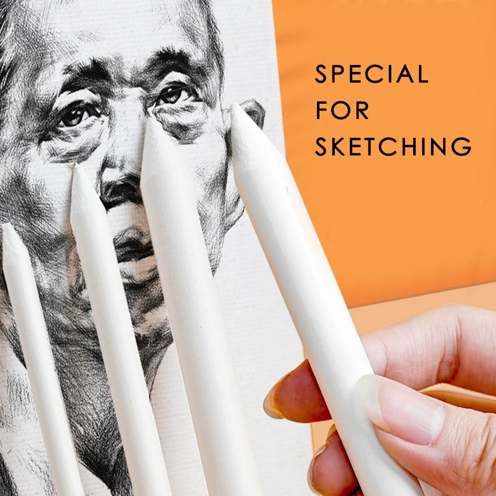 40 Pcs Estompe En Papier Pour Dessin - Kit Complet Blending Stump Avec Gomme Et Accessoires Pour Artistes