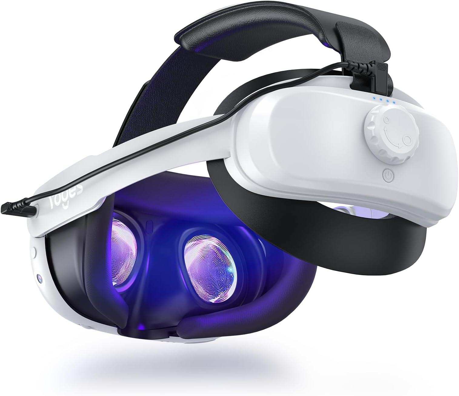 YOGES Battery Head Strap Compatible with Meta Quest 3S & Quest 3, Rechargable Headstrap to Extend Playtime for VR Headset Compatible with Meta Quest 3S Accessories