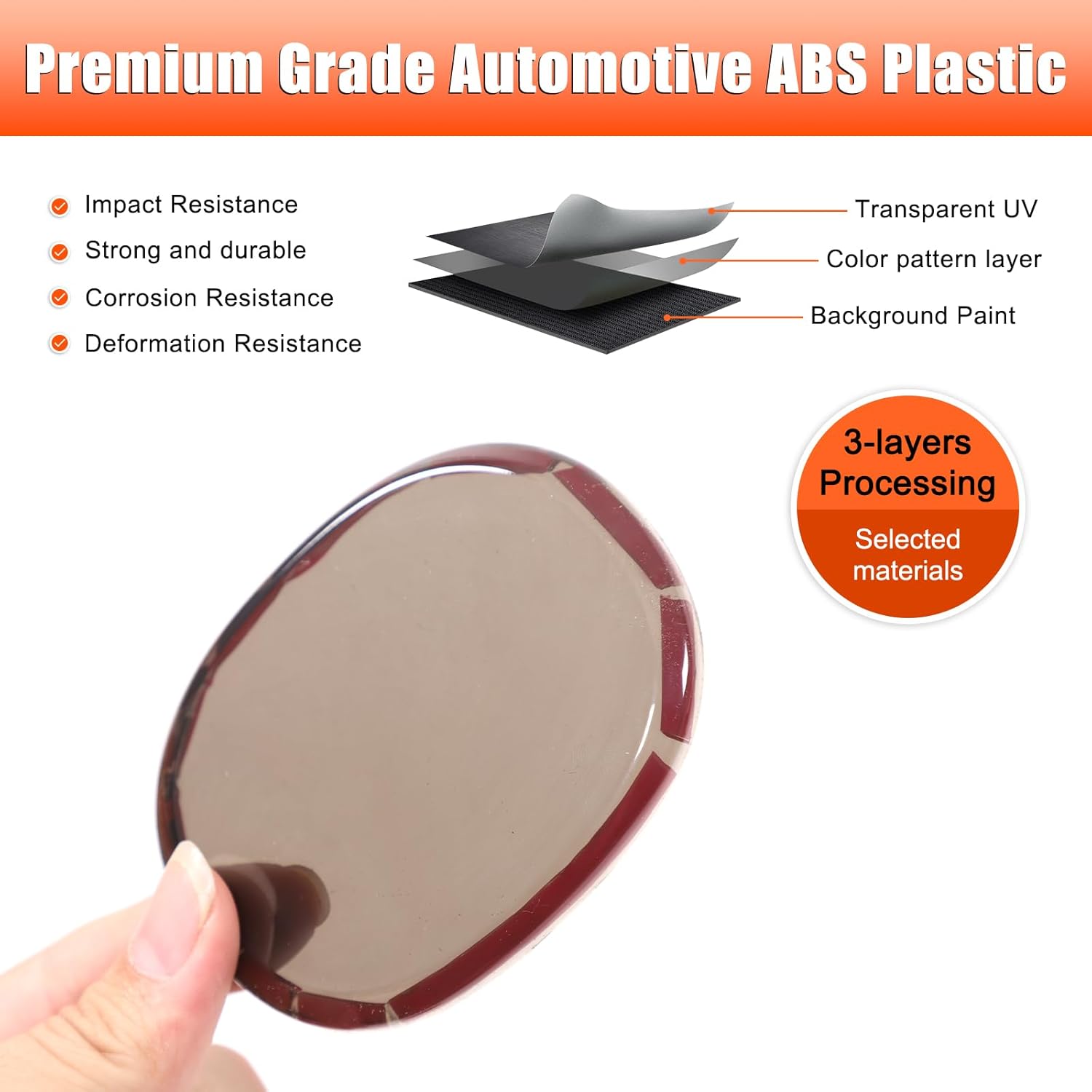 Front Grille Rear Tailgate Smoked Black Emblem Cover Guard Trim, 3.5"-5" Oval Badge Name Plate Fit for Mazda MX-5 Miata 2016 2017 and up, Automotive Exterior Accessories