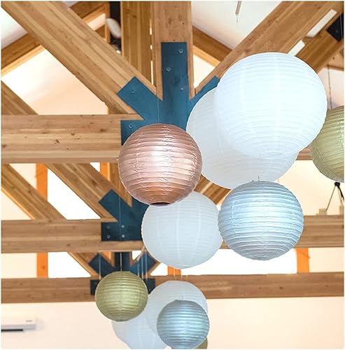 Miniatura 5 de 3 linternas de papel decorativas redondas chinas para cumpleaños, Halloween, boda, baby shower, decoración del hogar, decoración de fiesta (12