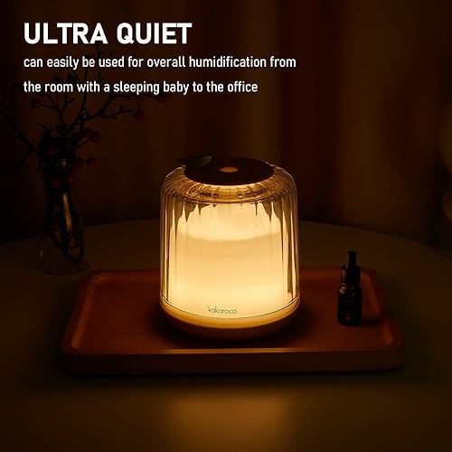 Miniatura 9 de Difusores de aceite esencial, base de vidrio y madera real, difusor ultrasónico de aromaterapia para el hogar, habitación grande, 7.8 fl oz con