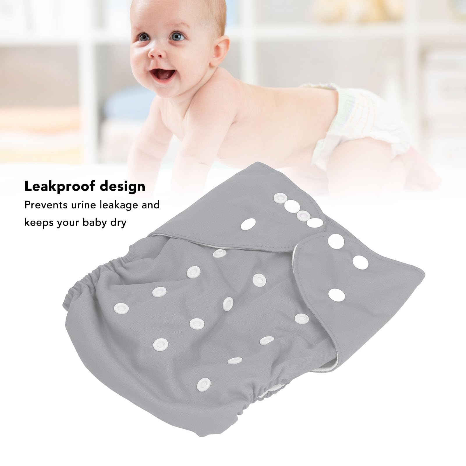 Couche Lavable Réutilisable pour Bébé et Enfants, Réglable, Imperméable, avec Boutons-pression, 3-6 Ans (104)