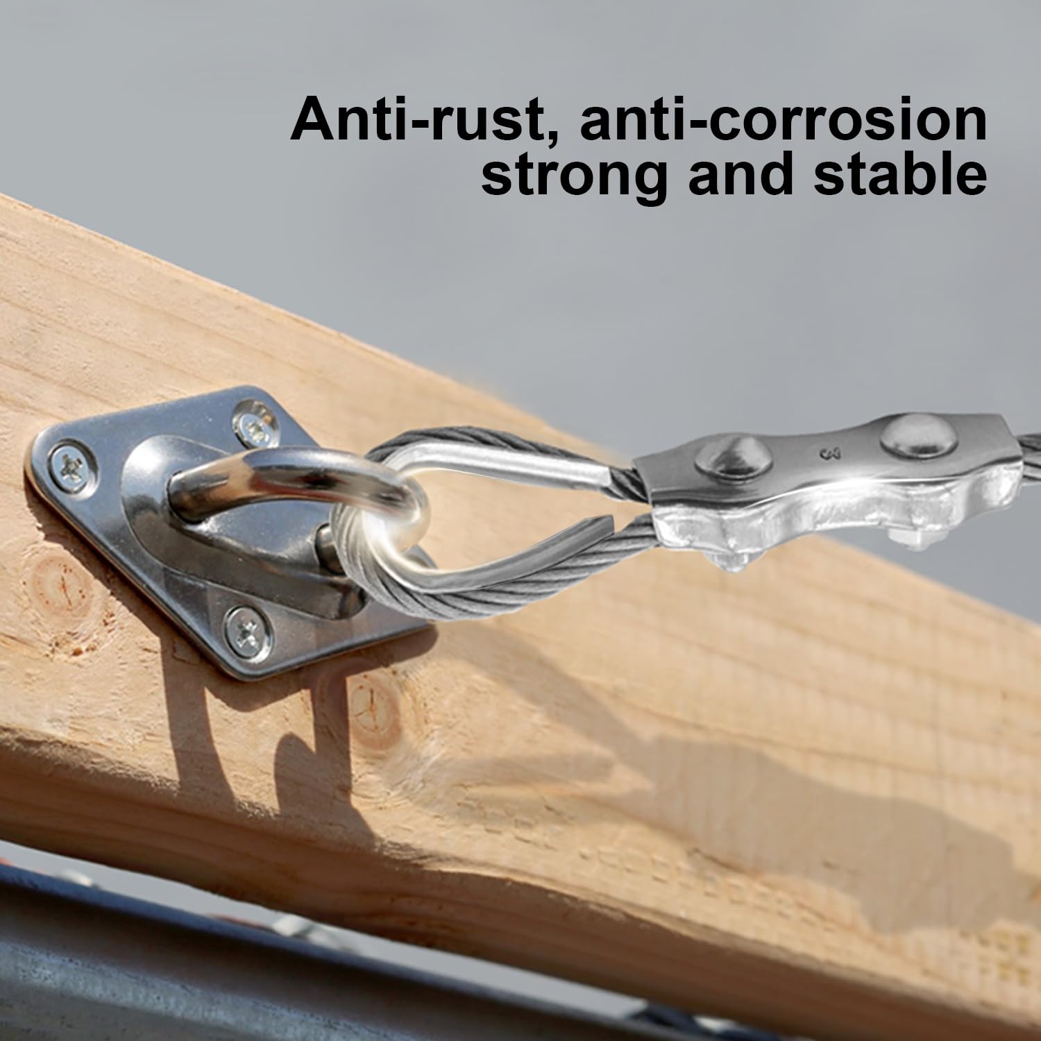 12 Morsetti Duplex Per Cavi In Acciaio 3mm - Morsetti Per Fune In Acciaio Inox 304 Per Tendaggi E Cavi - Foto 10