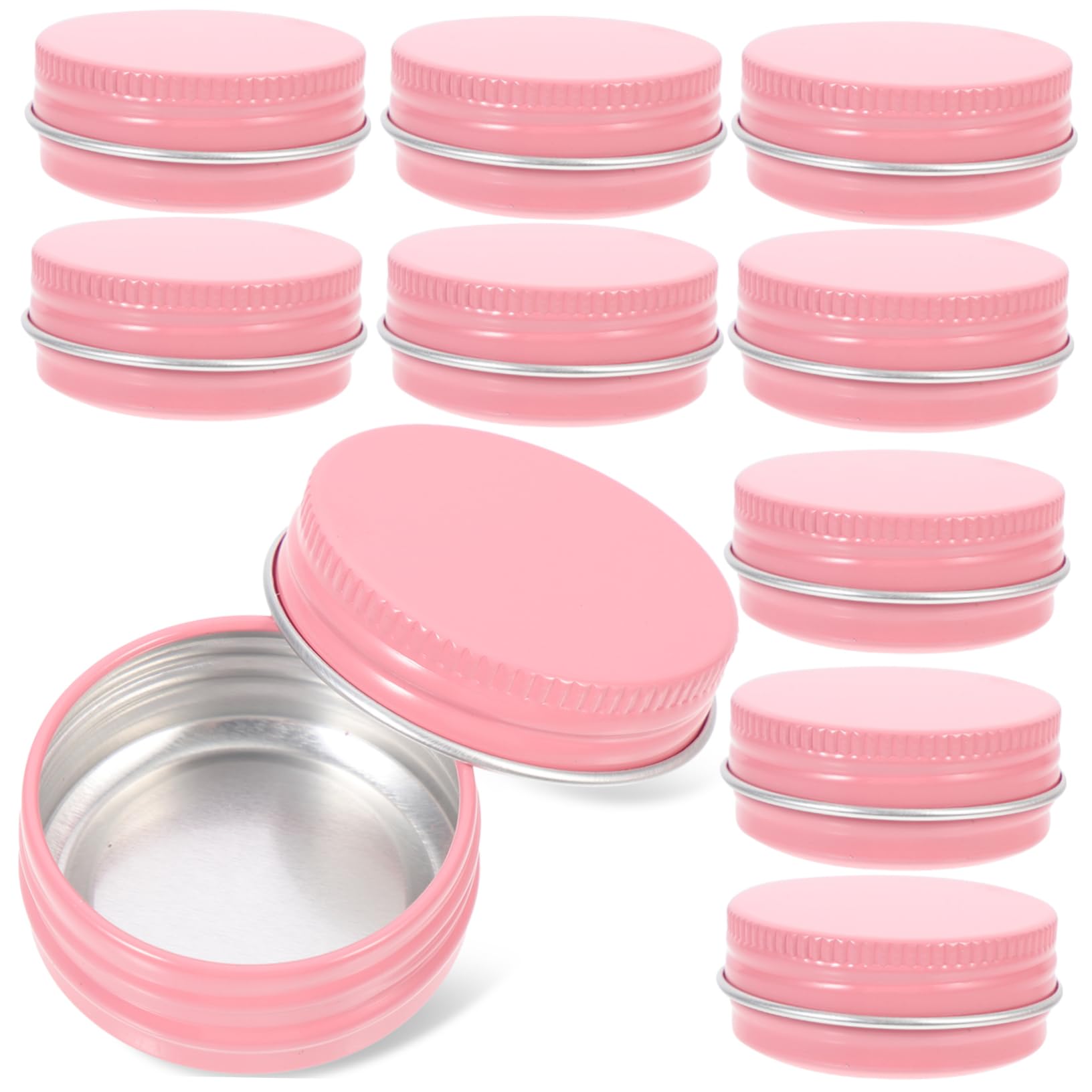 Garneck Aluminum Tin Jars Screw Lid 24pcs Metal Tins Lids for Jars Multi-Purpose Storage Containers for DIY Projects