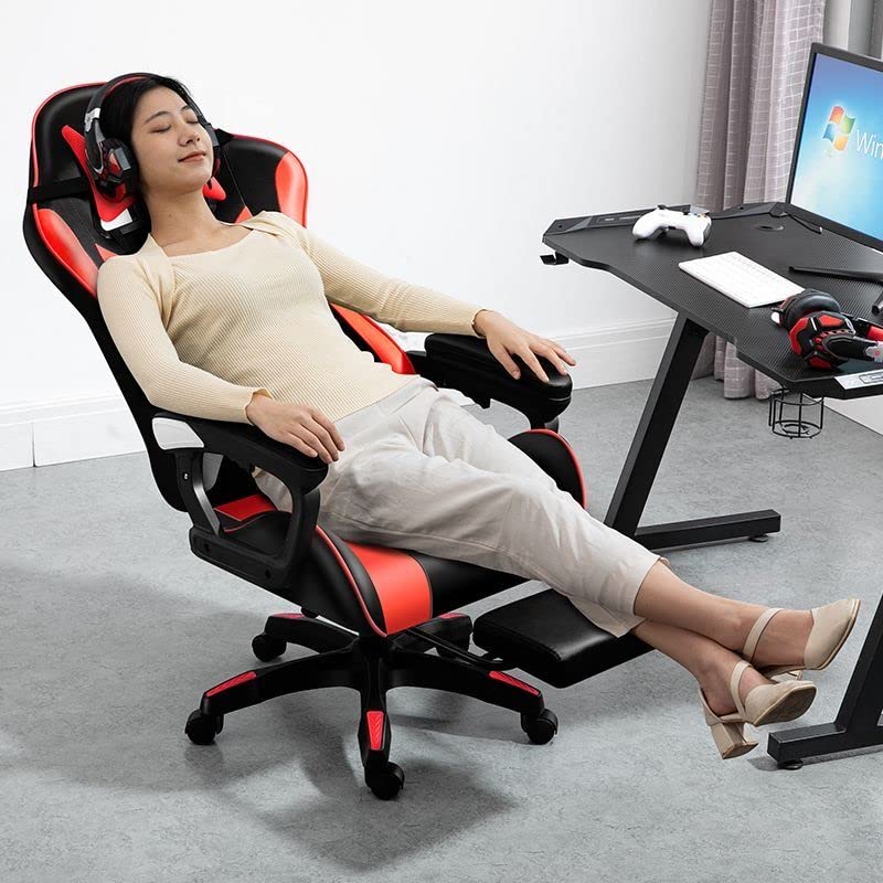 IZTOSS Sedia Gaming Economica,con Poggiapiedi Poggiatesta Cuscino Lumbare