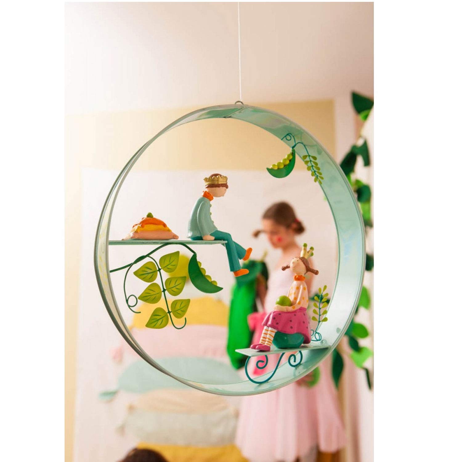 L’oiseau Bateau - Mobile de décoration enfant Cerceaux Scènes murale - La Princesse aux petits pois